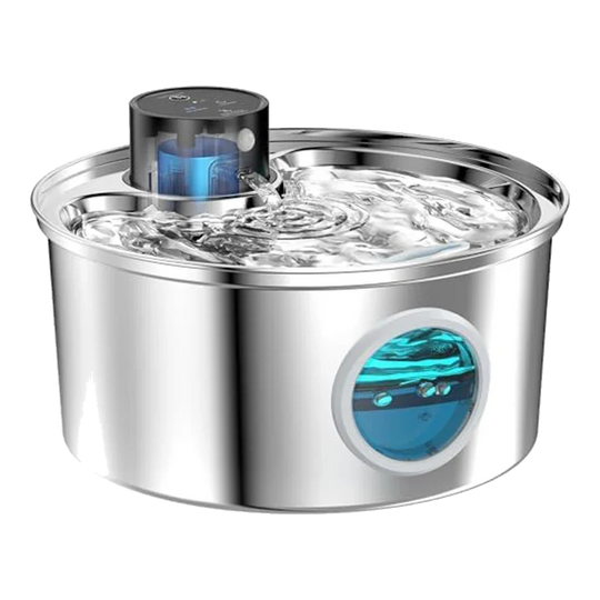 Fonte de água para gatos em aço inoxidável 3,2 L com sensor e carregamento USB