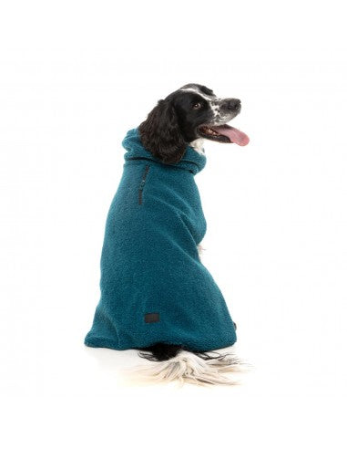 Casaco para cão de gola alta FuzzYard The Cosy, Blue Lagoon (tamanho 1)