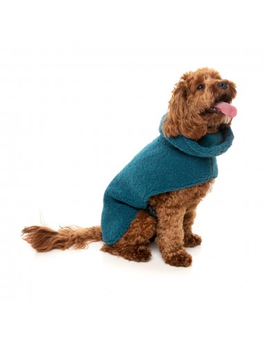 Casaco para cão de gola alta FuzzYard The Cosy, Blue Lagoon (tamanho 1)