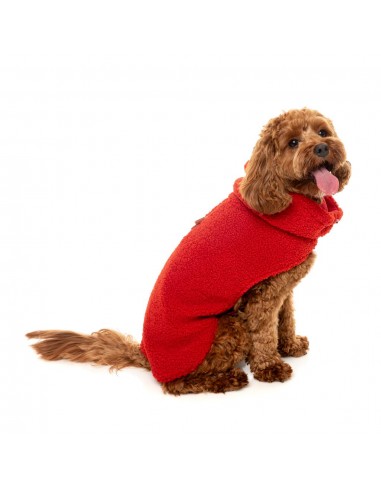 Casaco para cão de gola alta FuzzYard The Cosy, vermelho-cereja (tamanho 1)
