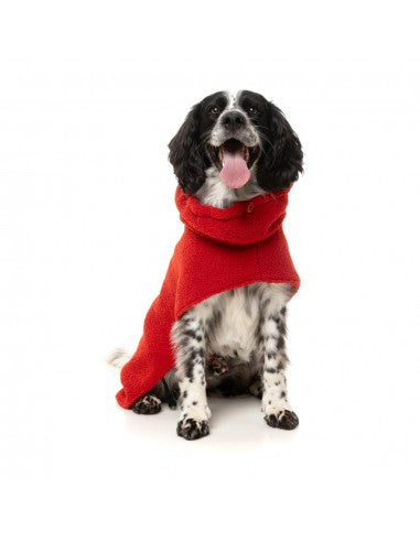 Casaco para cão de gola alta FuzzYard The Cosy, vermelho-cereja (tamanho 1)