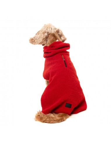 Casaco para cão de gola alta FuzzYard The Cosy, vermelho-cereja (tamanho 1)
