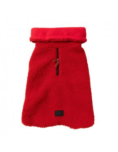 Casaco para cão de gola alta FuzzYard The Cosy, vermelho-cereja (tamanho 1)