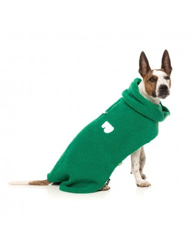 Casaco para cão de gola alta FuzzYard The Snuggle, verde (tamanho 1)