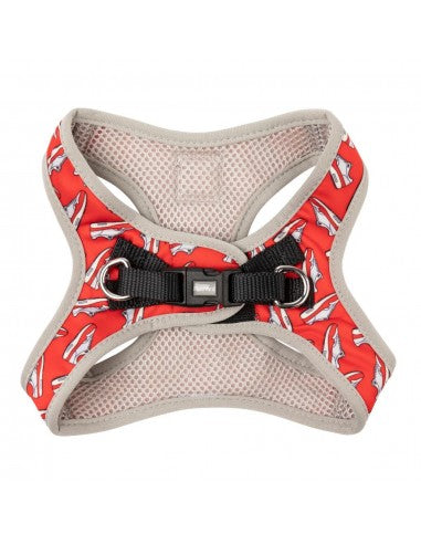 Peitoral step-in para cães FuzzYard Fresh Kicks, respirável e refletor