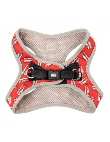 Peitoral step-in para cães FuzzYard Fresh Kicks, respirável e refletor