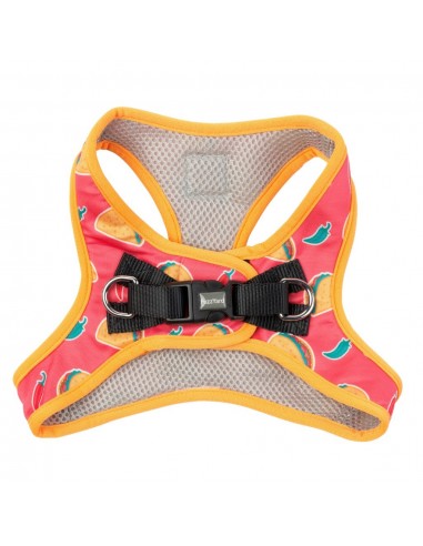 Peitoral step-in para cães FuzzYard Hey Esse, respirável e refletor