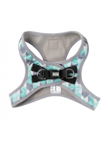 Peitoral step-in para cães FuzzYard Mint Fizz respirável e refletor