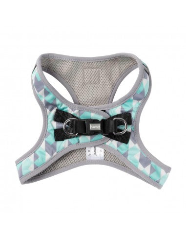 Peitoral step-in para cães FuzzYard Mint Fizz respirável e refletor