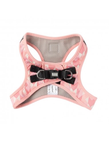 Peitoral step-in para cães FuzzYard Pink Lemonade respirável e refletor