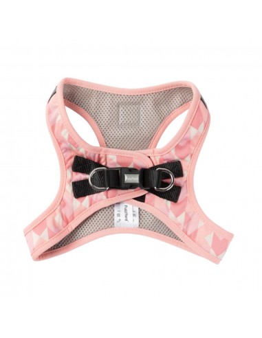 Peitoral step-in para cães FuzzYard Pink Lemonade respirável e refletor