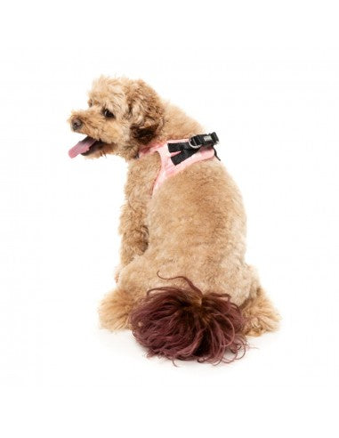 Peitoral step-in para cães FuzzYard Pink Lemonade respirável e refletor