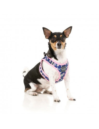 Peitoral step-in para cães FuzzYard Pluto Pup respirável e refletor