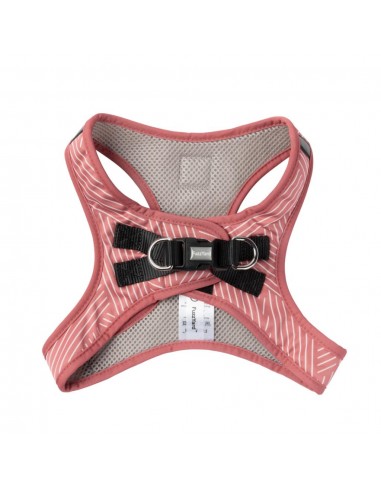 Peitoral step-in para cães FuzzYard Thornbury Brick Red respirável e refletor