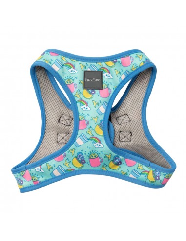 Peitoral step-in para cães FuzzYard Wakey Wakey respirável e refletor