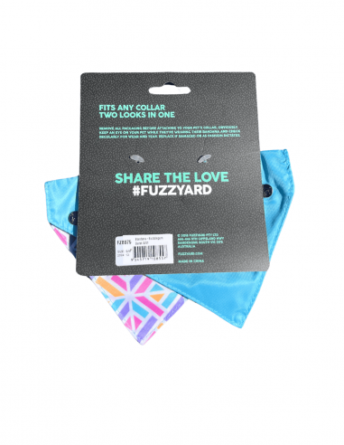 Bandana reversível para cães FuzzYard Bubblegum Burst tamanho S/M