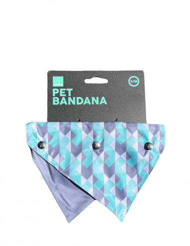 Bandana reversível para cães FuzzYard Mint Fizz, tamanho S/M