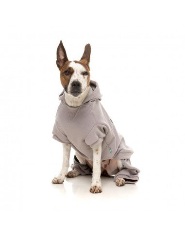 Sweatshirt com capuz para cães FuzzYard Urban cinzento-claro