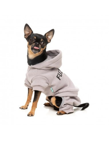Sweatshirt com capuz para cães FuzzYard Urban cinzento-claro