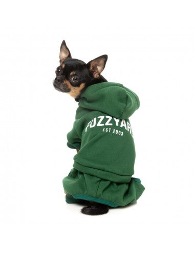 Sweatshirt com capuz para cães FuzzYard Urban verde