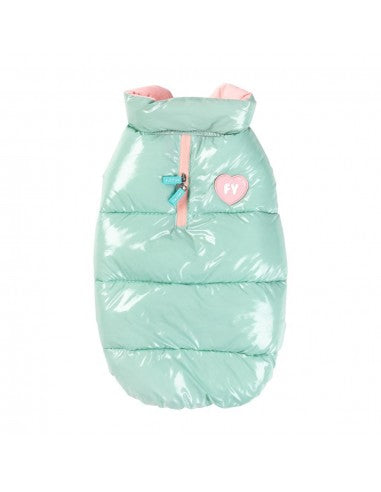 Casaco acolchoado para cães FuzzYard Amor menta