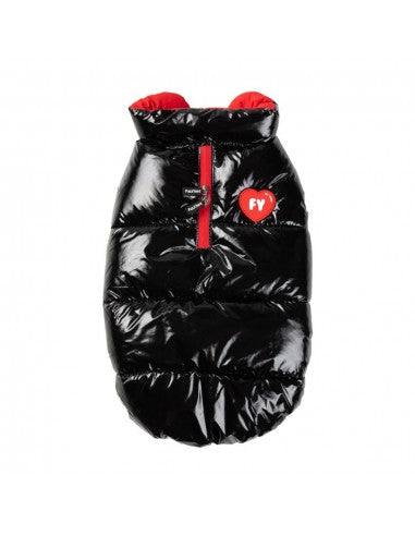 Casaco acolchoado para cães FuzzYard Amor preto