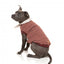 Casaco bomber para cães FuzzYard Nordic grená com cachecol amovível