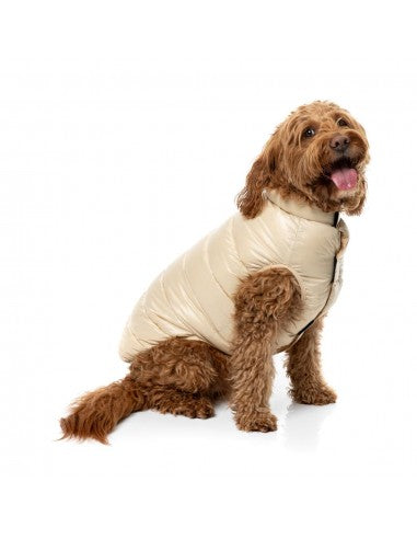 Casaco acolchoado para cães FuzzYard East Harlem camelo