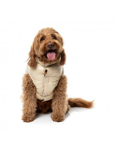 Casaco acolchoado para cães FuzzYard East Harlem camelo