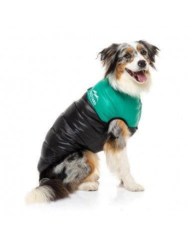Casaco acolchoado para cães FuzzYard East Harlem verde