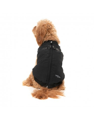 Casaco com peitoral para cães FuzzYard East MacGyver preto