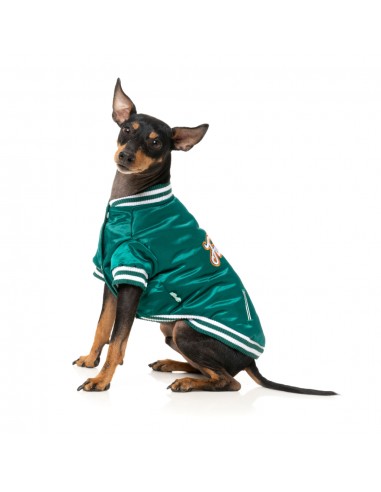 Casaco de basebol para cães FuzzYard Fastball verde