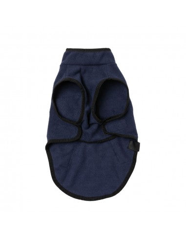 Colete sherpa para cães FuzzYard Fitzroy azul-marinho