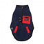 Colete sherpa para cães FuzzYard Fitzroy azul-marinho