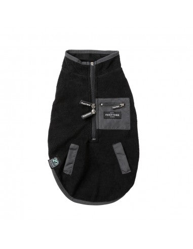 Colete sherpa para cães FuzzYard Fitzroy preto