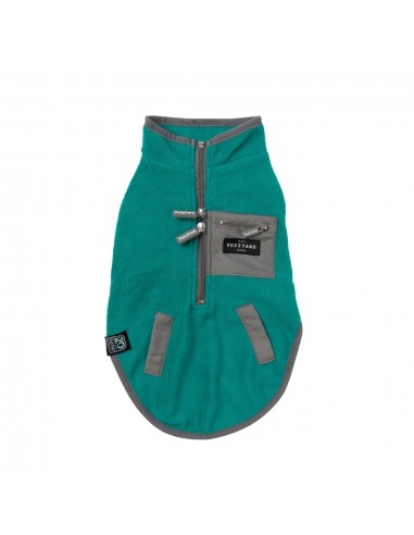 Colete sherpa para cães FuzzYard Fitzroy verde