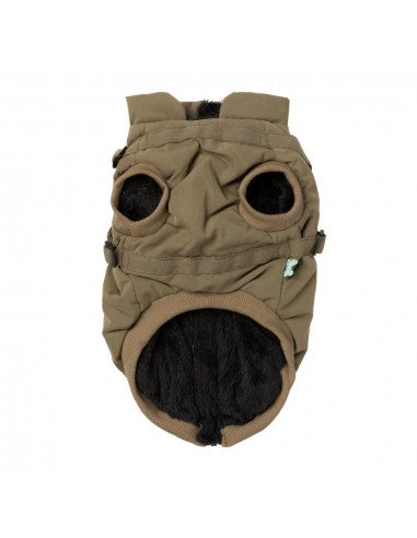 Casaco com peitoral para cães FuzzYard Flash caqui