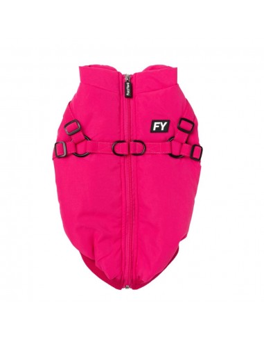 Casaco com peitoral para cães FuzzYard Flash magenta