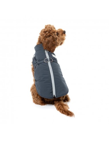 Casaco para cão com peitoral FuzzYard Horizon azul-marinho