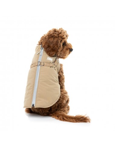 Casaco para cão com peitoral FuzzYard Horizon taupe