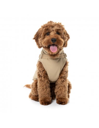 Casaco para cão com peitoral FuzzYard Horizon taupe