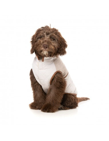 Casaco com forro sherpa para cães FuzzYard Ivanhoe marfim