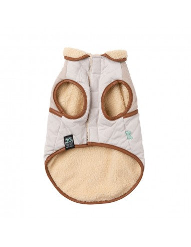 Casaco com forro sherpa para cães FuzzYard Ivanhoe marfim