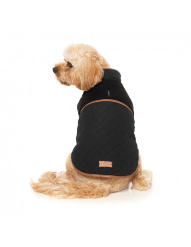 Casaco com forro sherpa para cães FuzzYard Ivanhoe preto