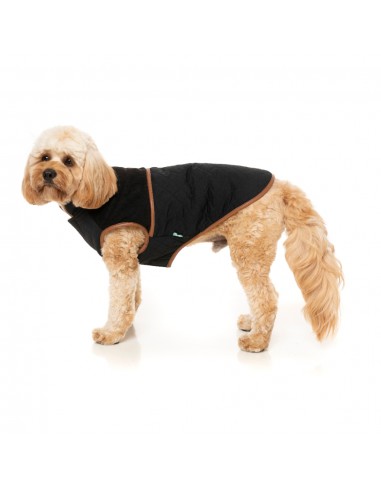 Casaco com forro sherpa para cães FuzzYard Ivanhoe preto