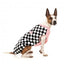 Casaco sherpa para cão FuzzYard Ollie aos quadrados rosa
