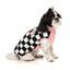 Casaco sherpa para cão FuzzYard Ollie aos quadrados rosa