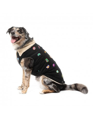 Casaco com forro sherpa para cães FuzzYard Rep It ClubHouse