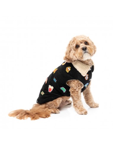 Casaco com forro sherpa para cães FuzzYard Rep It ClubHouse