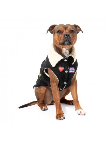 Casaco com forro sherpa para cães FuzzYard Rep It ClubHouse